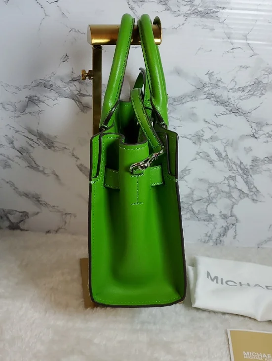 Michael Kors Small Hamilton Jungle Green Zebra Print Calf Hair Satchel NWT - Picture 6 of 9